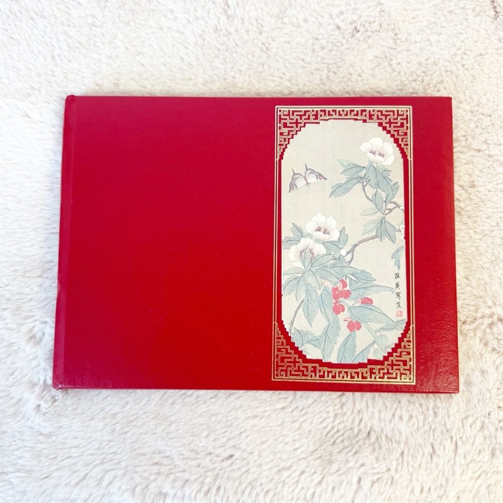 VINTAGE CR GIBSON Co. Red Leather Guest Book